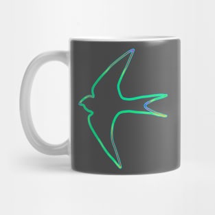Neon bird, swift design Mug
